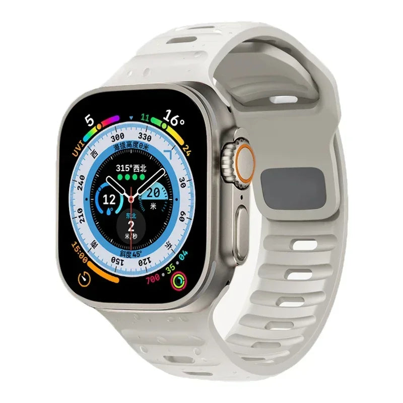 Soft Silicone Strap For Apple Watch Band Ultra 2 49mm 44mm 45mm 42mm 41mm 42mm sport Watchband iwatch Serise 5 6 7 8 9 bracelet