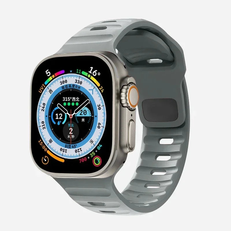 Soft Silicone Strap For Apple Watch Band Ultra 2 49mm 44mm 45mm 42mm 41mm 42mm sport Watchband iwatch Serise 5 6 7 8 9 bracelet