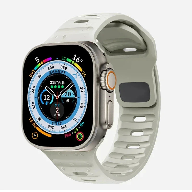 Soft Silicone Strap For Apple Watch Band Ultra 2 49mm 44mm 45mm 42mm 41mm 42mm sport Watchband iwatch Serise 5 6 7 8 9 bracelet