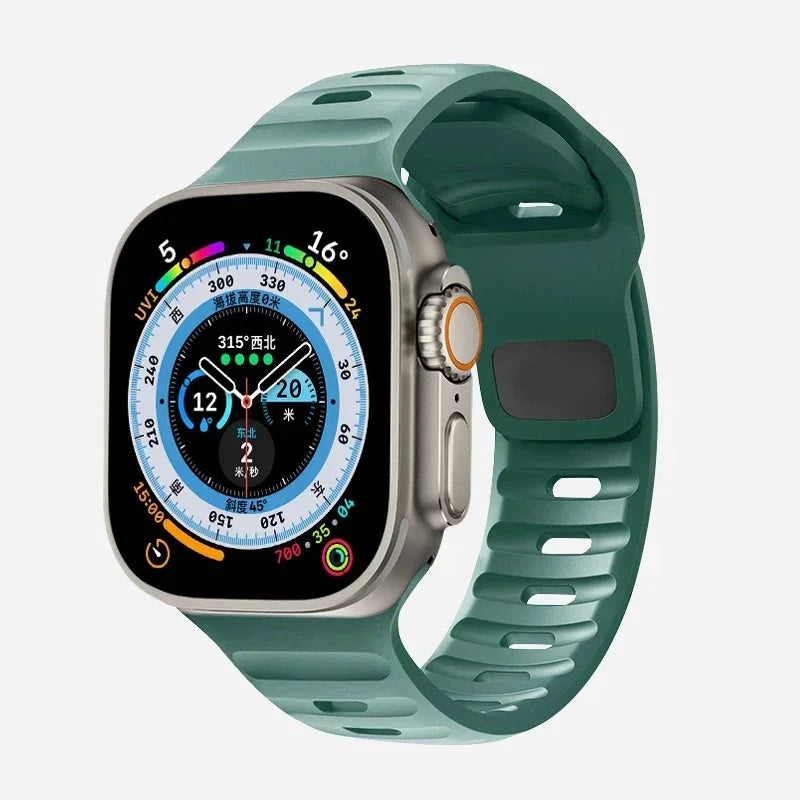 Soft Silicone Strap For Apple Watch Band Ultra 2 49mm 44mm 45mm 42mm 41mm 42mm sport Watchband iwatch Serise 5 6 7 8 9 bracelet
