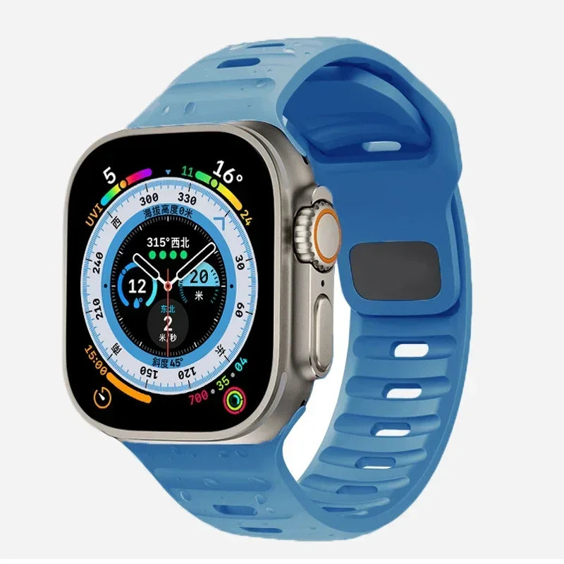 Soft Silicone Strap For Apple Watch Band Ultra 2 49mm 44mm 45mm 42mm 41mm 42mm sport Watchband iwatch Serise 5 6 7 8 9 bracelet