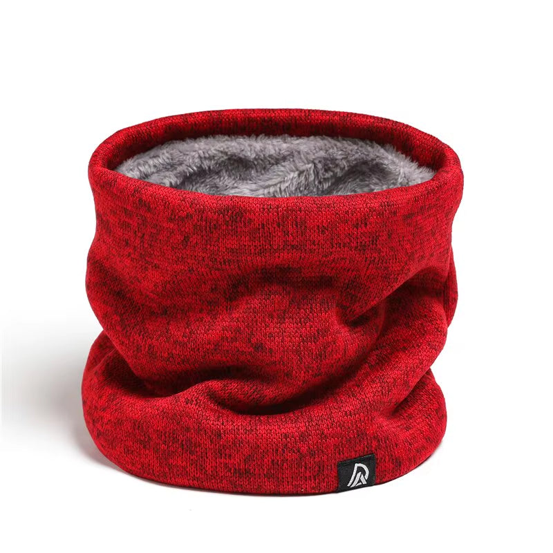Unisex Solid Cashmere like Plush Winter Ring Scarf Women Men Knitted Full Face Mask Snood Neck Scarves Bufanda Thick Muffler New