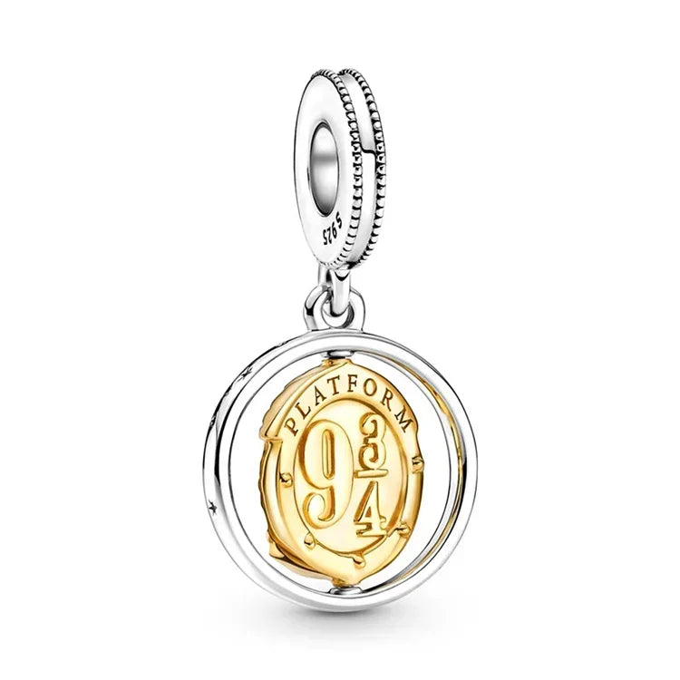 MINISO Brand Charm Beads Fit Harry Potter 925 Sterling Silver Disney Charm Marvel 3mm Bracelet DIY Pendant Jewelry