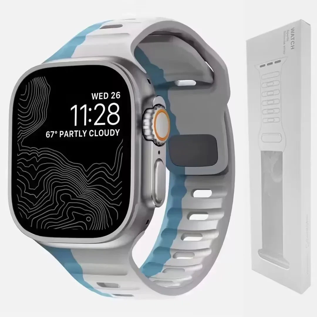 Soft Silicone Strap For Apple Watch Band Ultra 2 49mm 44mm 45mm 42mm 41mm 42mm sport Watchband iwatch Serise 5 6 7 8 9 bracelet