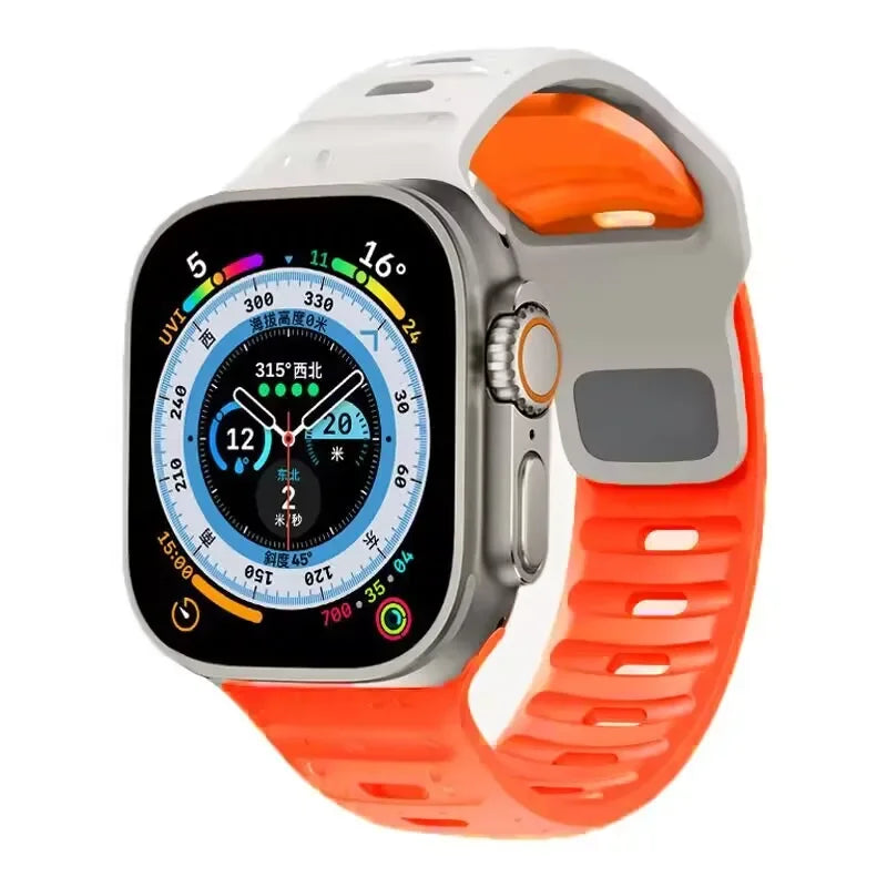Soft Silicone Strap For Apple Watch Band Ultra 2 49mm 44mm 45mm 42mm 41mm 42mm sport Watchband iwatch Serise 5 6 7 8 9 bracelet