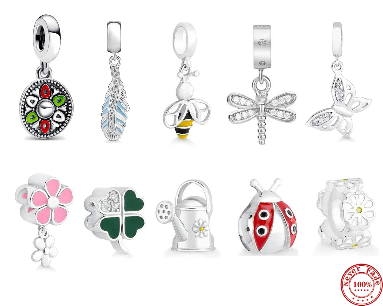 2022 New 925 Sterling Silver Charm Secret Garden Series Pendant Bead charms fit Original Bracelet For Women DIY Jewelry Trinket