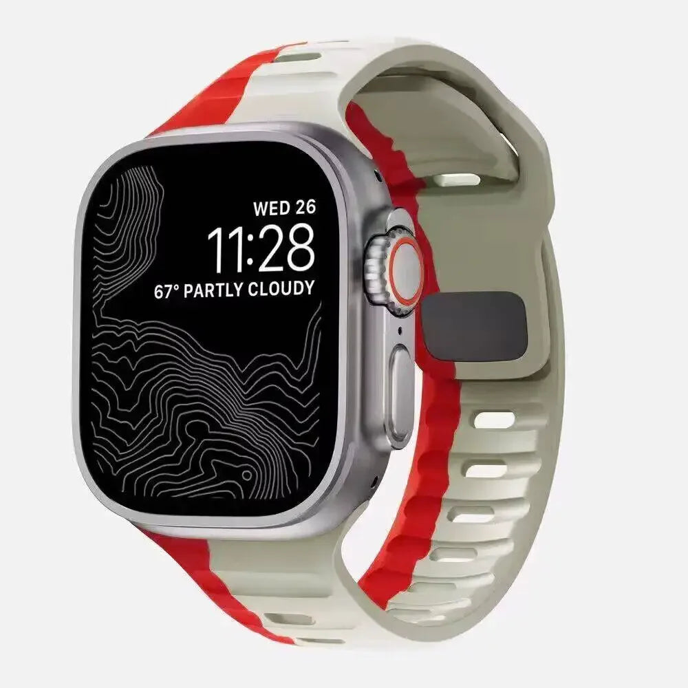 Soft Silicone Strap For Apple Watch Band Ultra 2 49mm 44mm 45mm 42mm 41mm 42mm sport Watchband iwatch Serise 5 6 7 8 9 bracelet