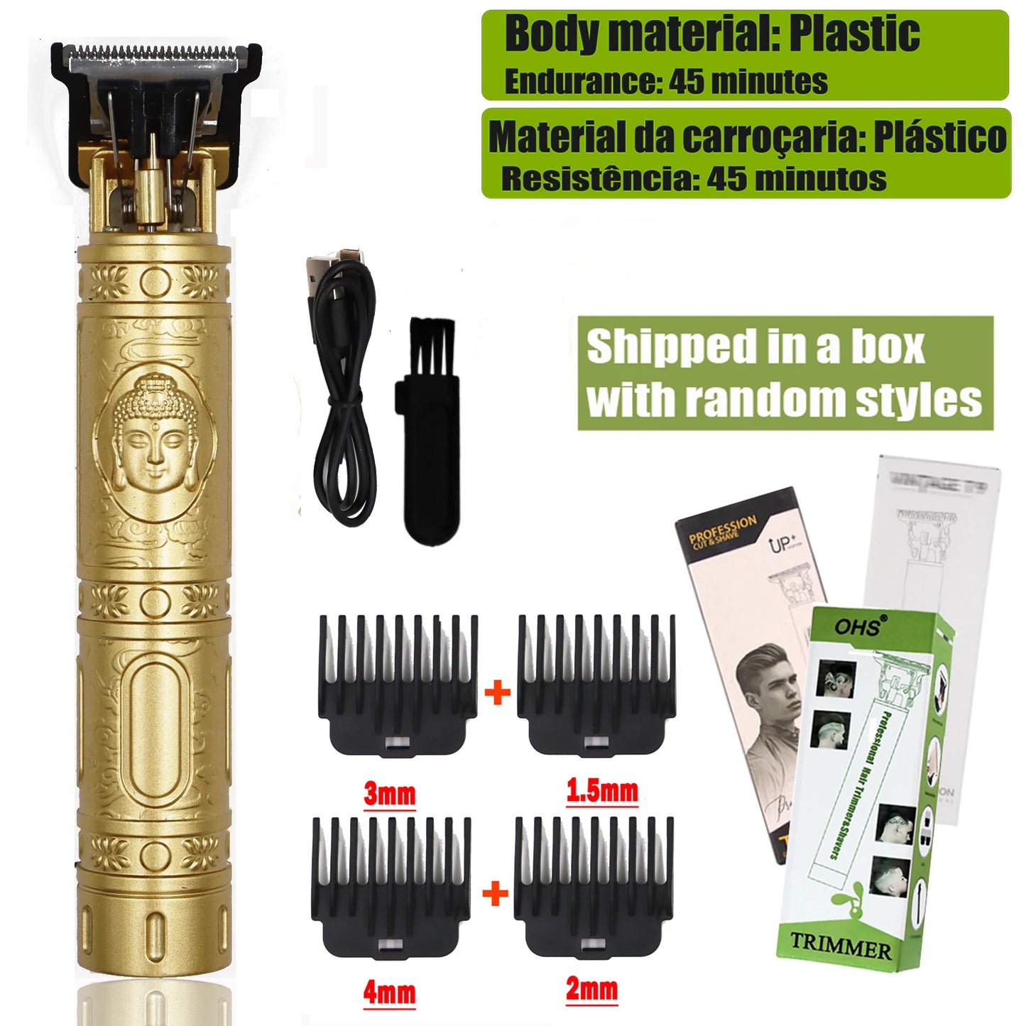 OHS Rechargeable Vintage T9 Cordless Hair Cutting Machine Electric Shaver For Man Hair Clipper Barber Trimmer Beard Razors