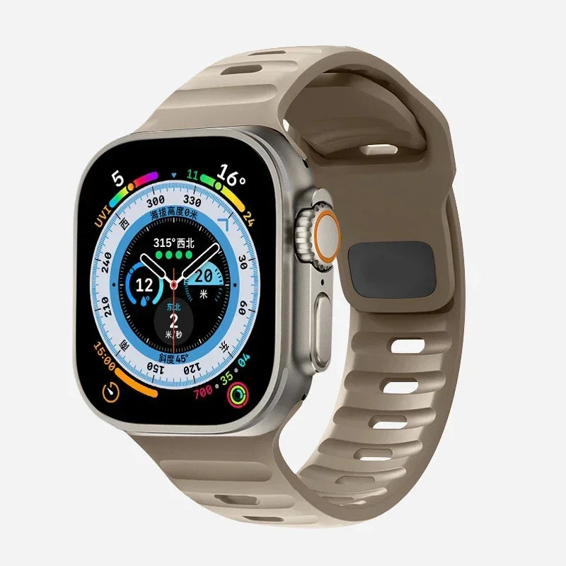 Soft Silicone Strap For Apple Watch Band Ultra 2 49mm 44mm 45mm 42mm 41mm 42mm sport Watchband iwatch Serise 5 6 7 8 9 bracelet