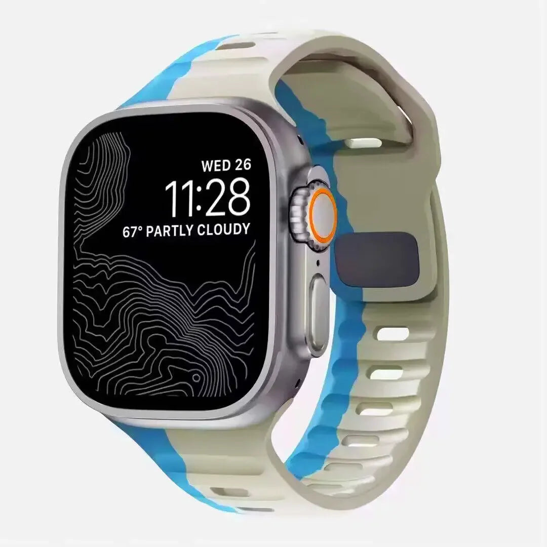 Soft Silicone Strap For Apple Watch Band Ultra 2 49mm 44mm 45mm 42mm 41mm 42mm sport Watchband iwatch Serise 5 6 7 8 9 bracelet