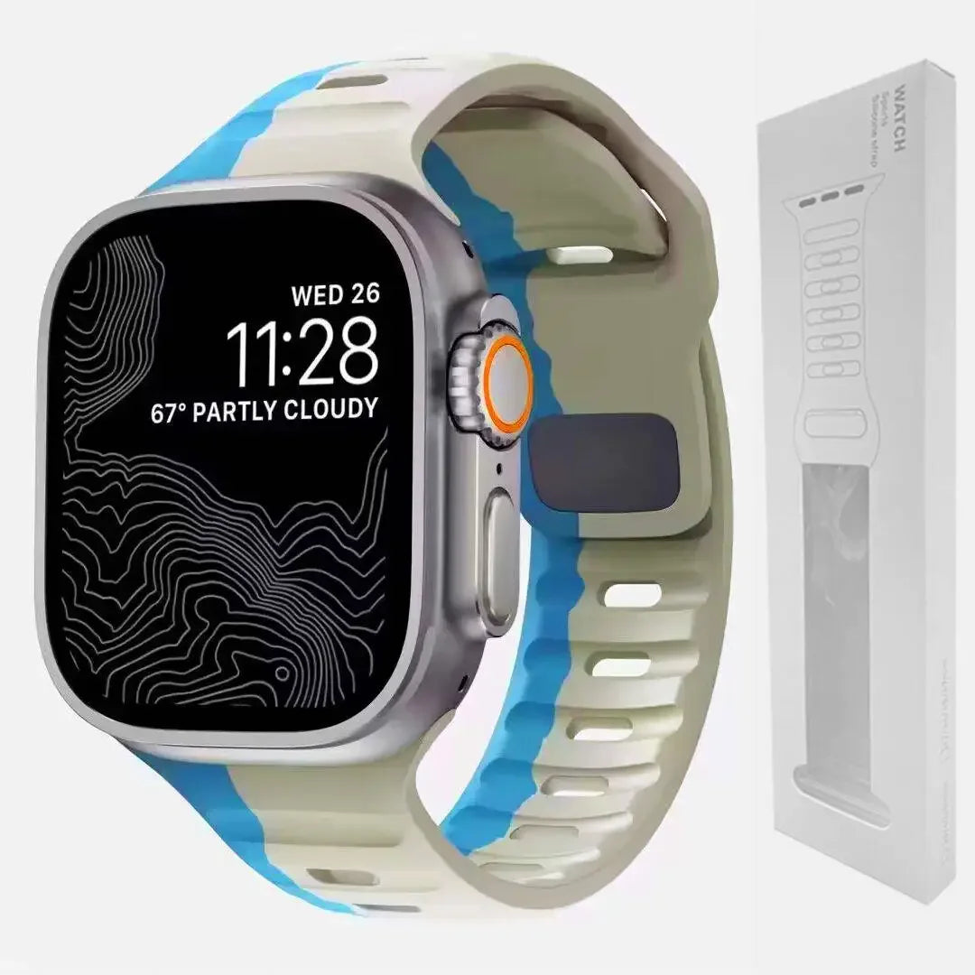 Soft Silicone Strap For Apple Watch Band Ultra 2 49mm 44mm 45mm 42mm 41mm 42mm sport Watchband iwatch Serise 5 6 7 8 9 bracelet