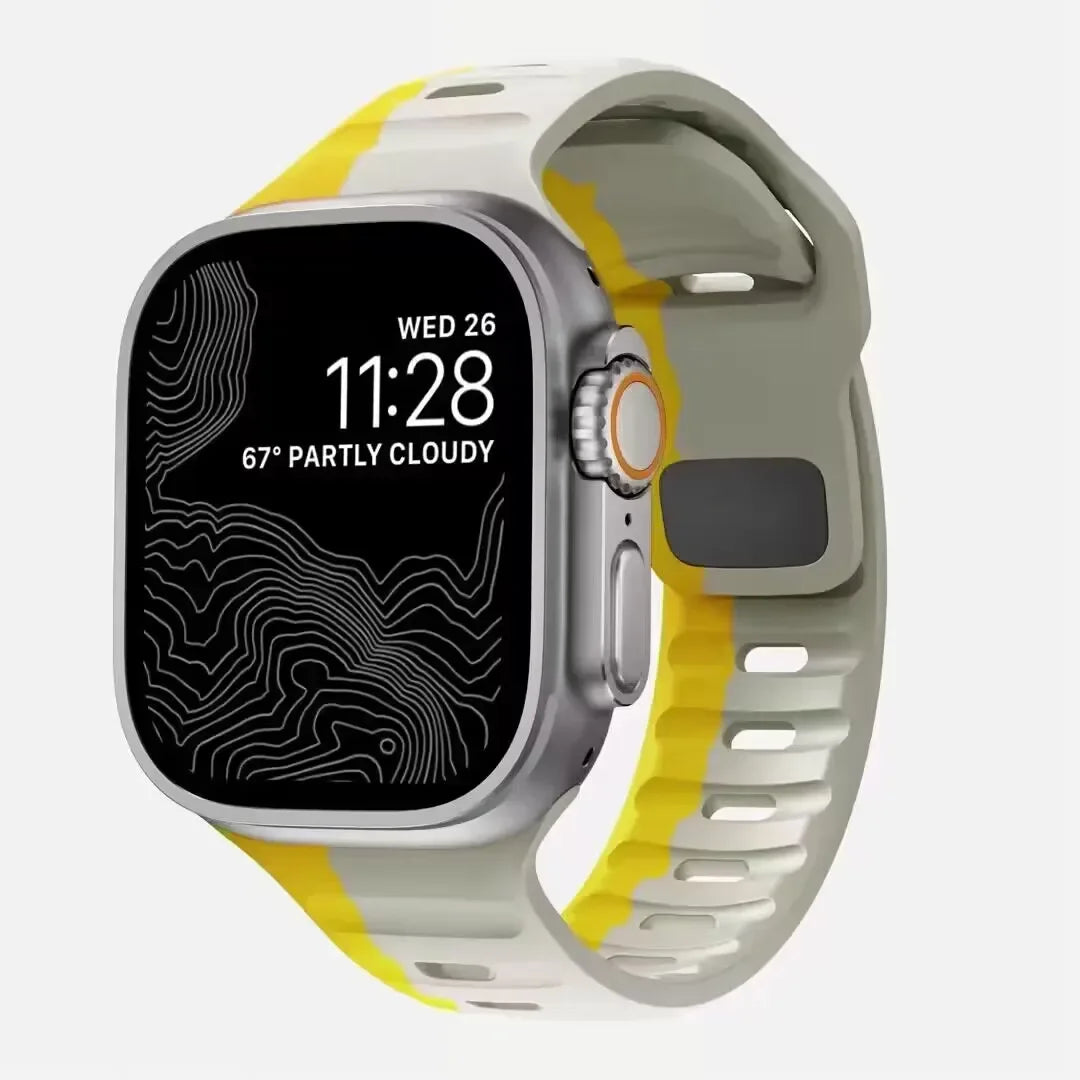 Soft Silicone Strap For Apple Watch Band Ultra 2 49mm 44mm 45mm 42mm 41mm 42mm sport Watchband iwatch Serise 5 6 7 8 9 bracelet