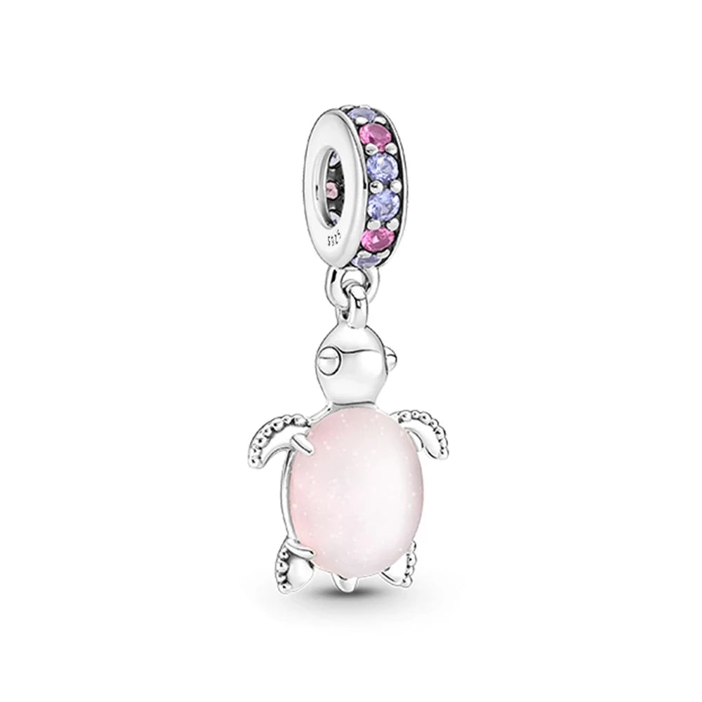 Summer Whale Tail Starfish Dolphin Cat Mermaid Silver 925 Charm Bead Fit Original Pendant Bracelets DIY Ocean Series Jewelry