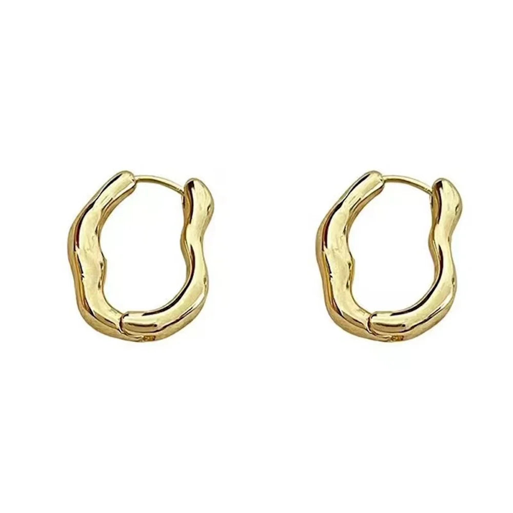Irregular Geometric Earrings for Women's New Trendy and Personalized Design, Internet Famous Earrings With a Simple Temperament