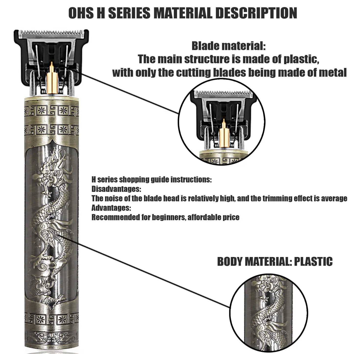 OHS Rechargeable Vintage T9 Cordless Hair Cutting Machine Electric Shaver For Man Hair Clipper Barber Trimmer Beard Razors