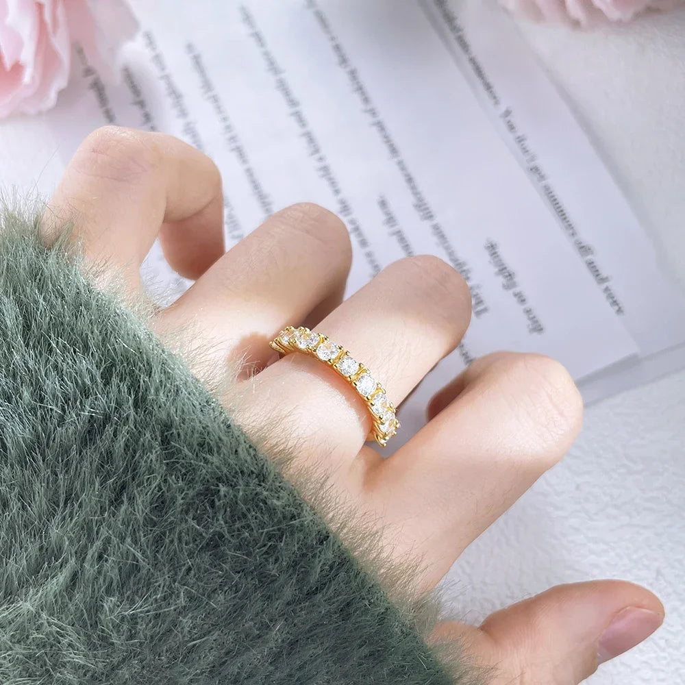 925 Sterling Silver Valentine's Day Confession Red Halo Hearts Rings Women Jewelry Anniversary Fashion Fine Love Gift For Women
