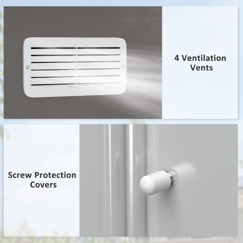 9 x 6FT Foundation Ventilation Steel Outdoor Garden Shed Grey