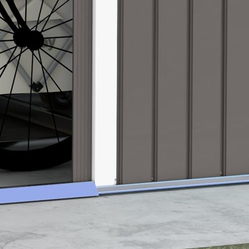 9 x 6FT Foundation Ventilation Steel Outdoor Garden Shed Grey