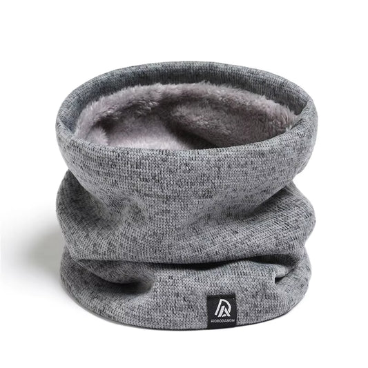 Unisex Solid Cashmere like Plush Winter Ring Scarf Women Men Knitted Full Face Mask Snood Neck Scarves Bufanda Thick Muffler New