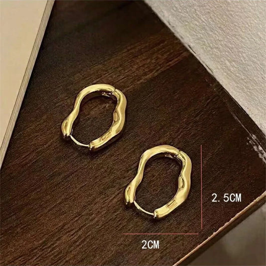 Irregular Geometric Earrings for Women's New Trendy and Personalized Design, Internet Famous Earrings With a Simple Temperament