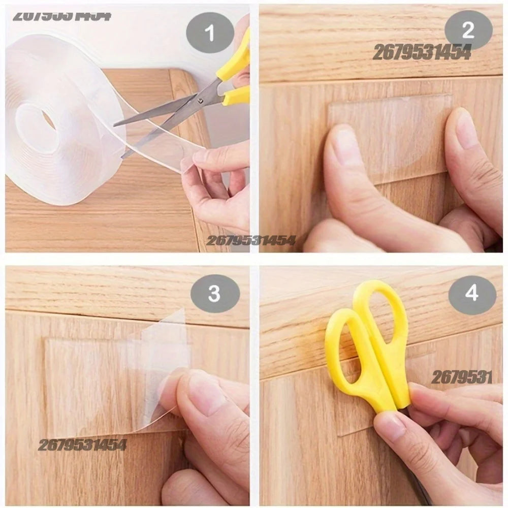 Double-sided Nano Tape 3/5m Nano Tape Double-Sided Adhesive Tape Traceless Waterproof Tape for Bathroom Kitchen Sink Tape