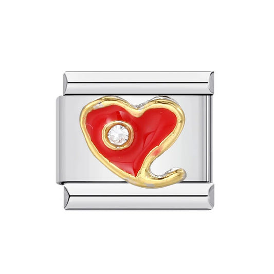 Valentine's Day Y2k Italian Charm Bracelet Links Hearts Love Lover Hand Chain Bangle Pendant DIY Making Trendy INS Jewelry Gifts
