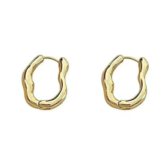 Irregular Geometric Earrings for Women's New Trendy and Personalized Design, Internet Famous Earrings With a Simple Temperament